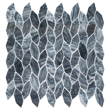 Andova Tiles SAMPLE Channing Elongated Hex 1 x 25 Marble Honeycomb Mosaic Wall  Floor Tile SAM-ANDCHA138